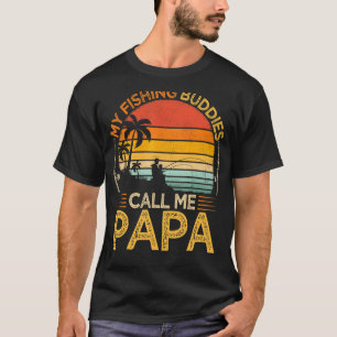 Camiseta Mens Vintage Meus Amigos De Pesca Chamam Papai Pes