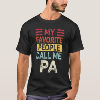 Camiseta Mens Vintage Minhas Pessoas Favoritas Me Chamam De