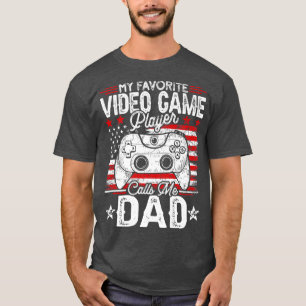 Camiseta Mens Vintage My Favorite Video Game Player Calls M