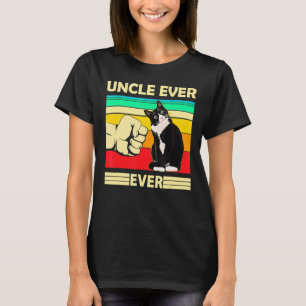 Camiseta Mens Vintage O Melhor Gato Tio Eterna Ajustado Gat