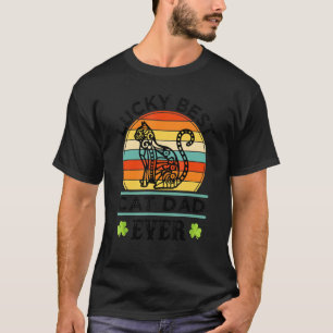 Camiseta Mens Vintage - O Melhor Pai De Gato De Sorte De To