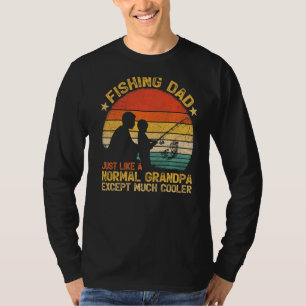 Camiseta Mens Vintage Pai De Pesca Como Um Vovô Normal