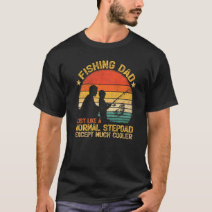 Camiseta Mens Vintage Pai De Pesca Tal Como Uma Etapa Norma
