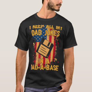 Camiseta Mens Vintage Pai I Keep My Pai Piadas In A Pai