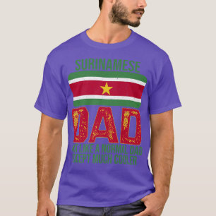Camiseta Mens Vintage Pai Surinamês Sinalizador De Fath