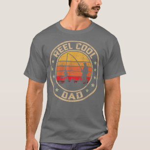 Camiseta Mens Vintage Reel Legal Pai Peixe Pescado Pescado 