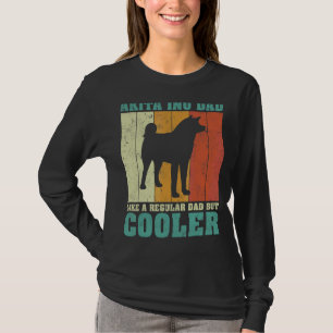 Camiseta Mens Vintage Retro Akita Inu Pai Como Um Da Normal