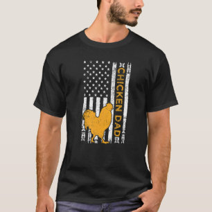 Camiseta Mens Vintage Retro-Americano Flag Chicken Fathe