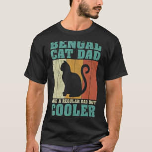 Camiseta Mens Vintage Retro Bengala Pai De Gato Como Um D R