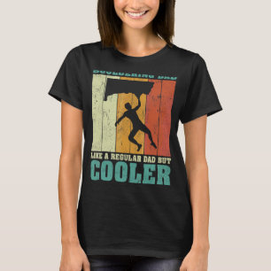 Camiseta Mens Vintage Retro Bouldering Pai Como Um D Regula
