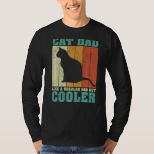 Camiseta Mens Vintage Retro Cat Pai Como Uma Fath De Pai Re