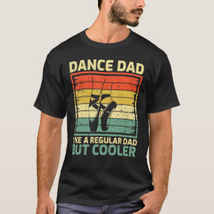 Camiseta Mens Vintage Retro Dance Pai Como Um Pai Regular D