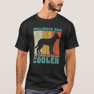 Camiseta Mens Vintage Retro Malinois Pai Como Um Pai Regula