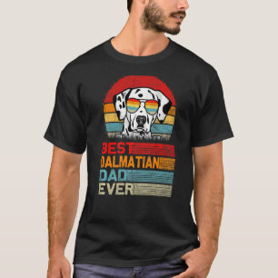 Camiseta Mens Vintage Retro Melhor Pai Dalmaciano Pais