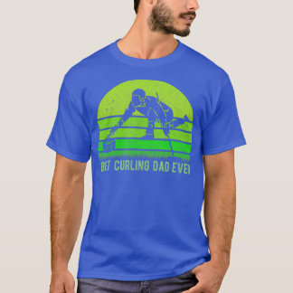 Camiseta Mens Vintage Retro Melhor Pai De Curva Engraçado