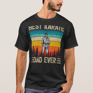 Camiseta Mens Vintage Retro Melhor Pai de Karate Nunca do P