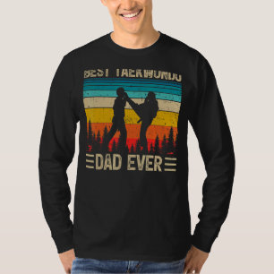 Camiseta Mens Vintage Retro Melhor Pai Taekwondo Nunca Pai