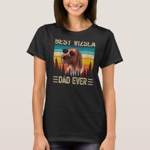 Camiseta Mens Vintage Retro Melhor Pai Vizsla Nunca do Pai