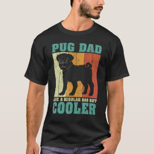 Camiseta Mens Vintage Retro Pug Pai Como Uma Bandeja De Pai