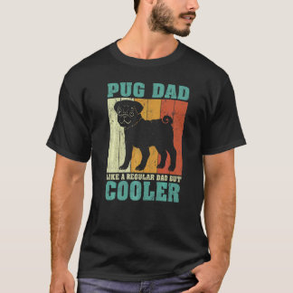 Camiseta Mens Vintage Retro Pug Pai Como Uma Bandeja De Pai