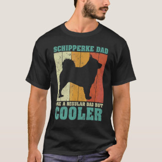 Camiseta Mens Vintage Retro Schipperke Pai Como Um D Regula