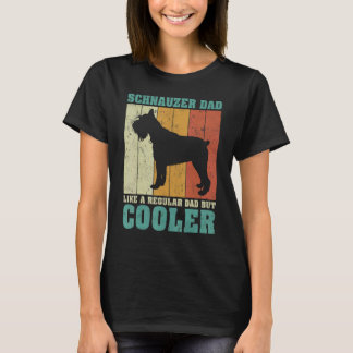 Camiseta Mens Vintage Retro Schnauzer Pai Como Um Da Regula