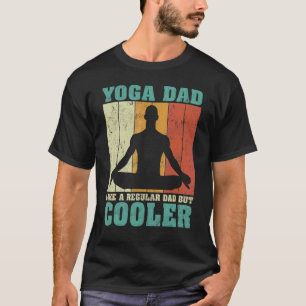 Camiseta Mens Vintage Retro Yoga Pai Como Uma Gordura Norma