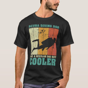 Camiseta Mens Vintage Scuba Merge Pai Como Um Pai Regular F