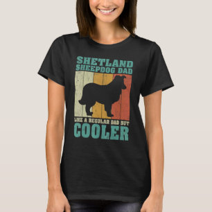 Camiseta Mens Vintage Shetland Sheepdog Pai Como Um Normal