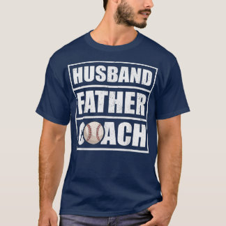 Camiseta Mens Vintage Style Marido Padre Softball Treinador