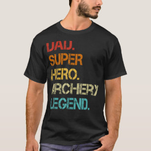 Camiseta Mens Vintage Style Pai Hero Archery Legend Padre'