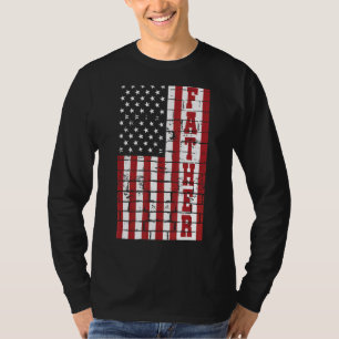 Camiseta Mens Vintage USA American Flag Padre 60º Para Fa
