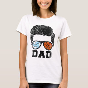 Camiseta Mens Volleyll Sketll Pai Engraçado Volleyll Sketll