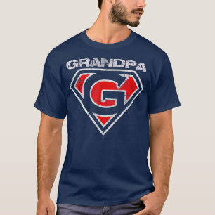 Camiseta Mens Vovô Super Herói Melhor Dia dos Pais Dotado
