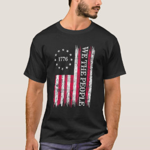 Camiseta Mens We The Pessoas Vintage Old American Flag Patr