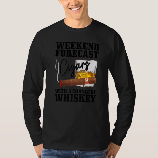 Camiseta Mens Weekend Forecast Cuban Cigars With Chance Of  (Frente)