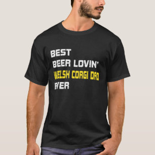 Camiseta Mens Welsh Corgi Melhor Pai De Beer Loving Welsh C