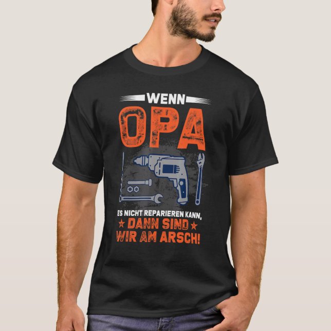 Camiseta Mens Wenopa Es Nicht Reparieren Kann Handwerker (Frente)