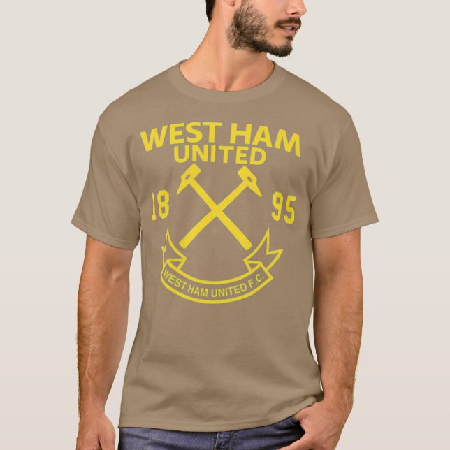 Camiseta Mens West Ham, Marinho da Patrulha de Hammer Unida (Frente)