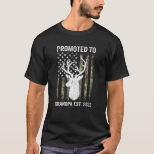 Camiseta Mens Whitetail Deer Promovido Ao Avô 2022 Camou
