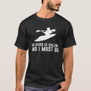 Camiseta Mens Whitewater Kayak - O rio chama - Kay