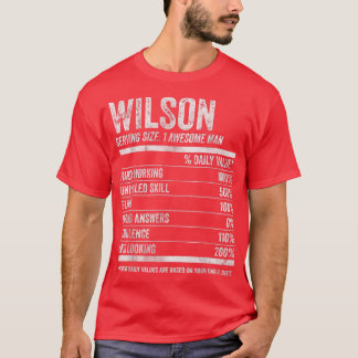 Camiseta Mens Wilson Nutrição Nome Personalizado Funny Nam