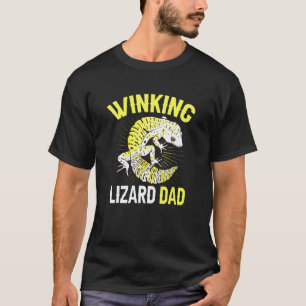 Camiseta Mens Winking Lizard Pai Réptil Herpetologista Leop