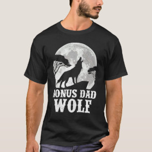 Camiseta Mens Wolves Howling Na Lua Pai Wolf Fa