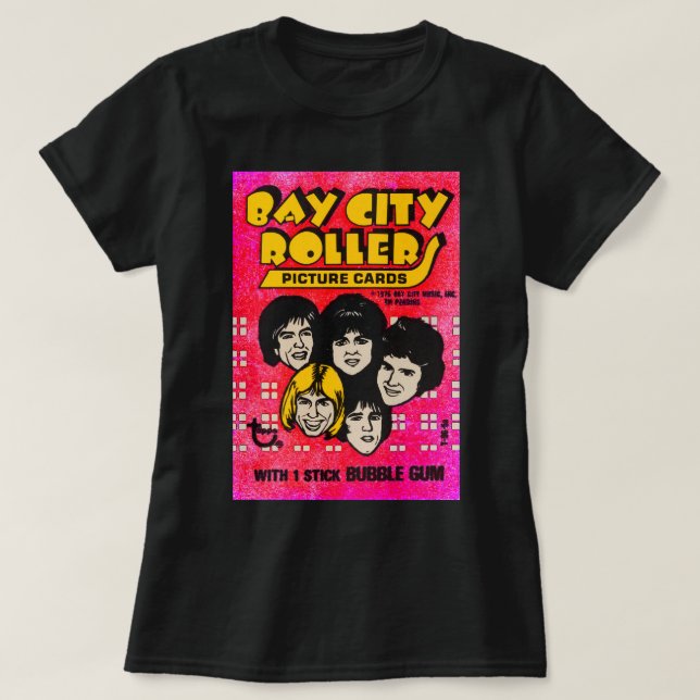 Camiseta Mens Womens Banda Bay City Rollers Music Rock Awes (Frente do Design)