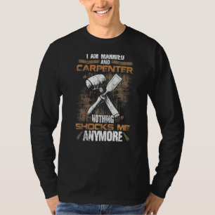 Camiseta Mens Woodwork Eu Sou Casado E Um Carpinteiro