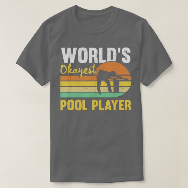Camiseta Mens Words Okayest Piscina Player Retro Funny Bill (Frente do Design)