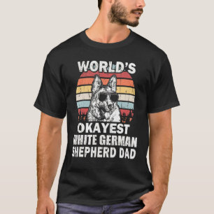 Camiseta Mens Words Okayest White German shepherd Vint