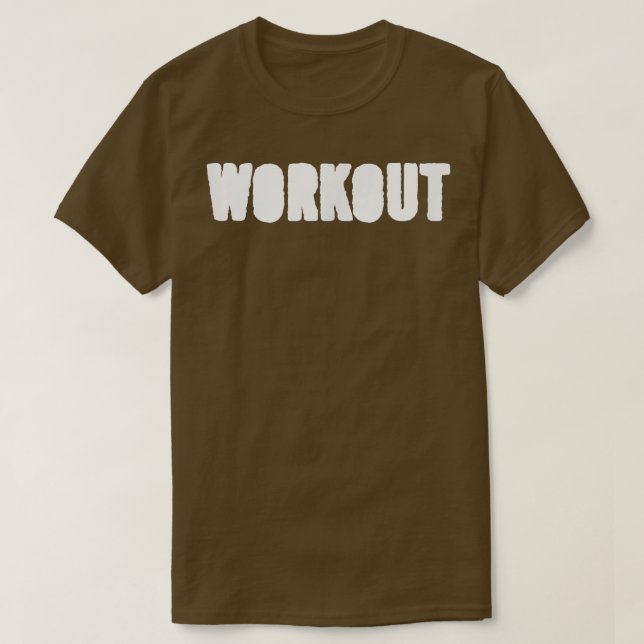 Camiseta Mens WORKOUT Gym Malhação Workout Bodybuilding Mot (Frente do Design)