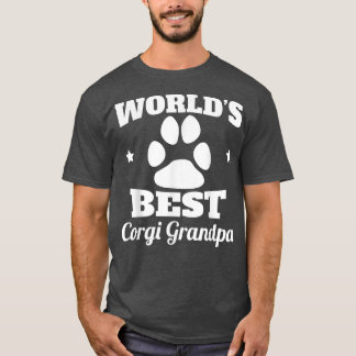 Camiseta Mens Worlds Best Corgi Grandpa Dog Lover